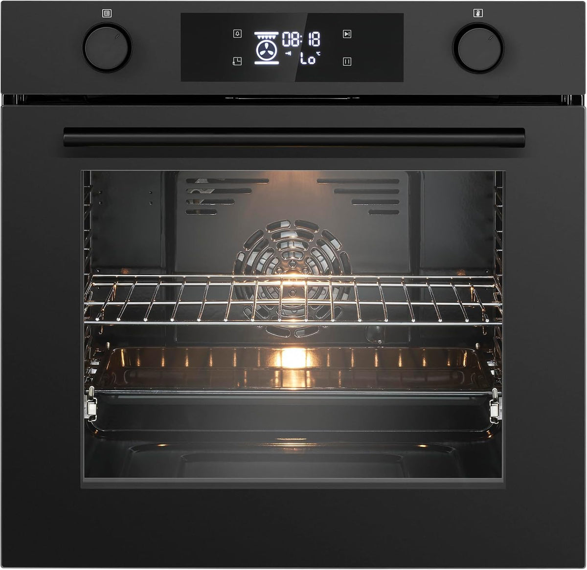 Bomann Backofen, 60 cm, Schwarz/Silber, Einbau