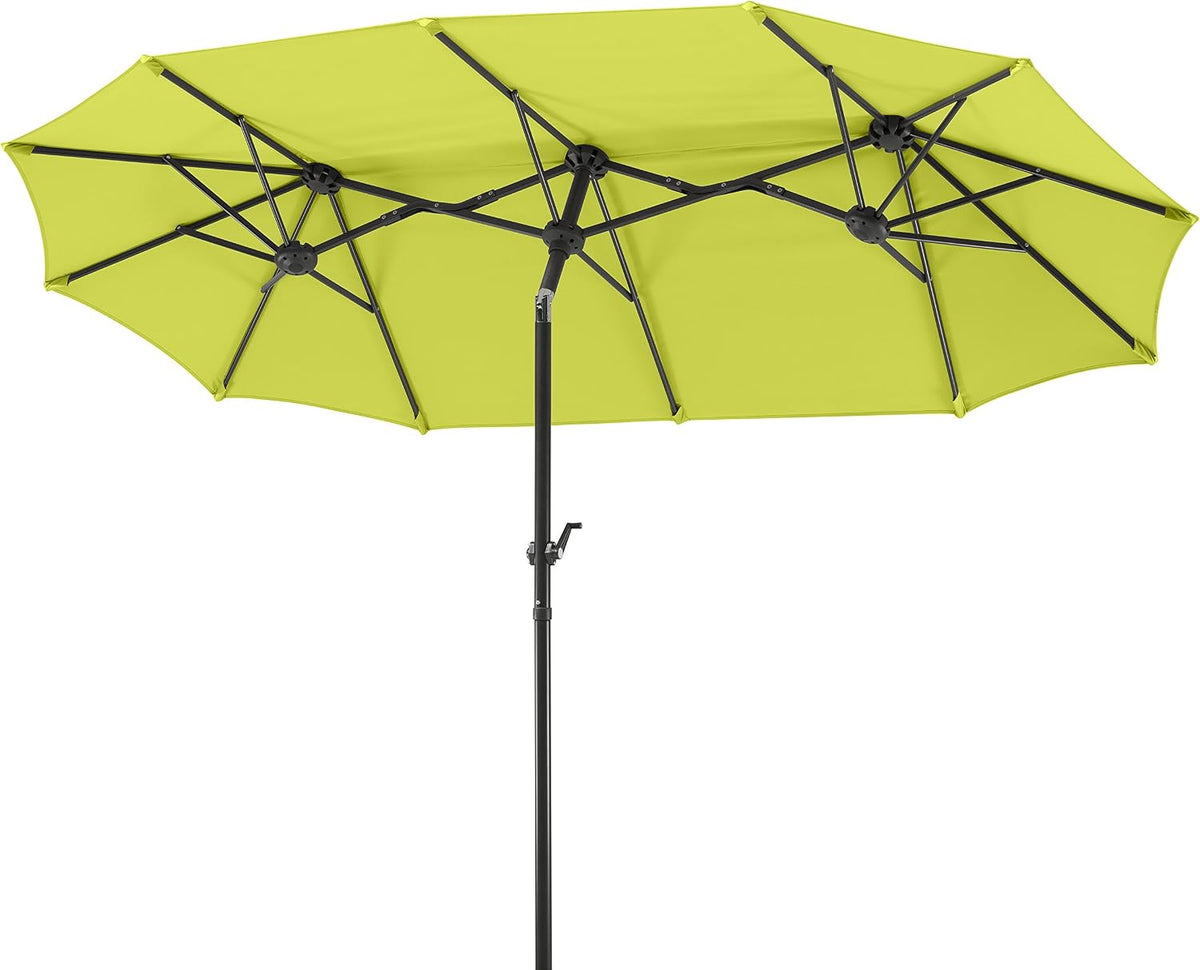 Schneider Sonnenschirme, 320 x 150 cm, 8,2 Kg, Apfelgrün, Sonnenschirm Salerno, rechteckig, 746-78, Gestell Stahl