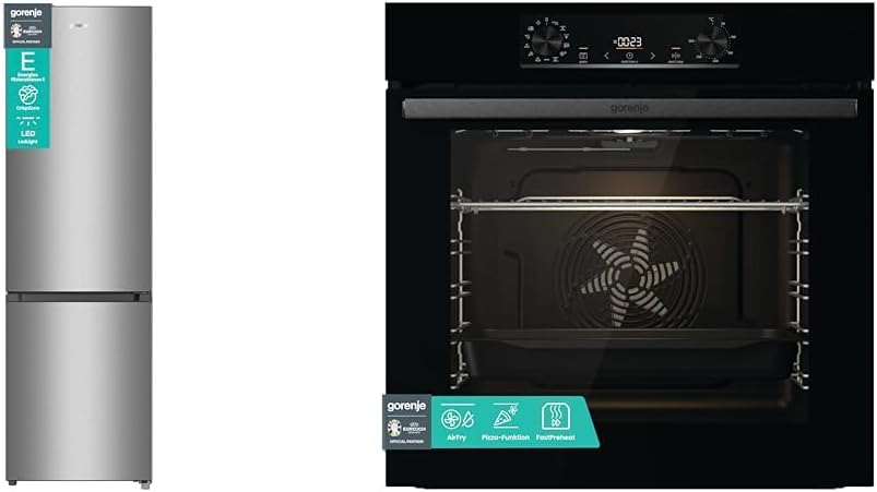 Gorenje Kühl-Gefrierkombination, 77 L, Schwarz, RK 4182 PS4 Kühl-Gefrier-Kombination & OptiBake BOS6737