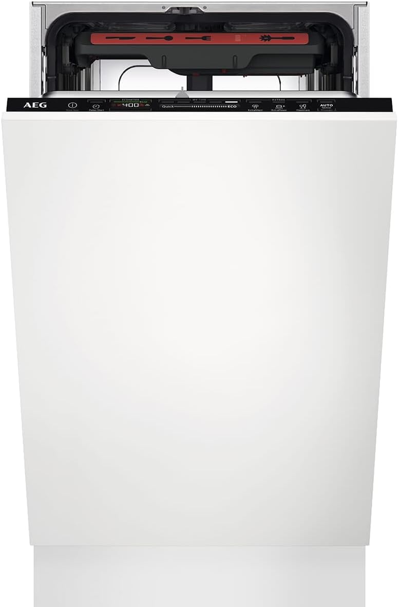 AEG Geschirrspüler, 45 cm, Silber, Einbau Edelstahl Vollintegriert 10 Maßgedecke Breite