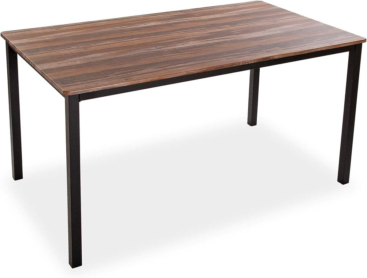 Versa Esstisch, 76 x 80 x 140 cm, Schwarz, Amaia für Küche, Terrasse, Garten oder Esszimmer, Maßnahmen (H x L x B)