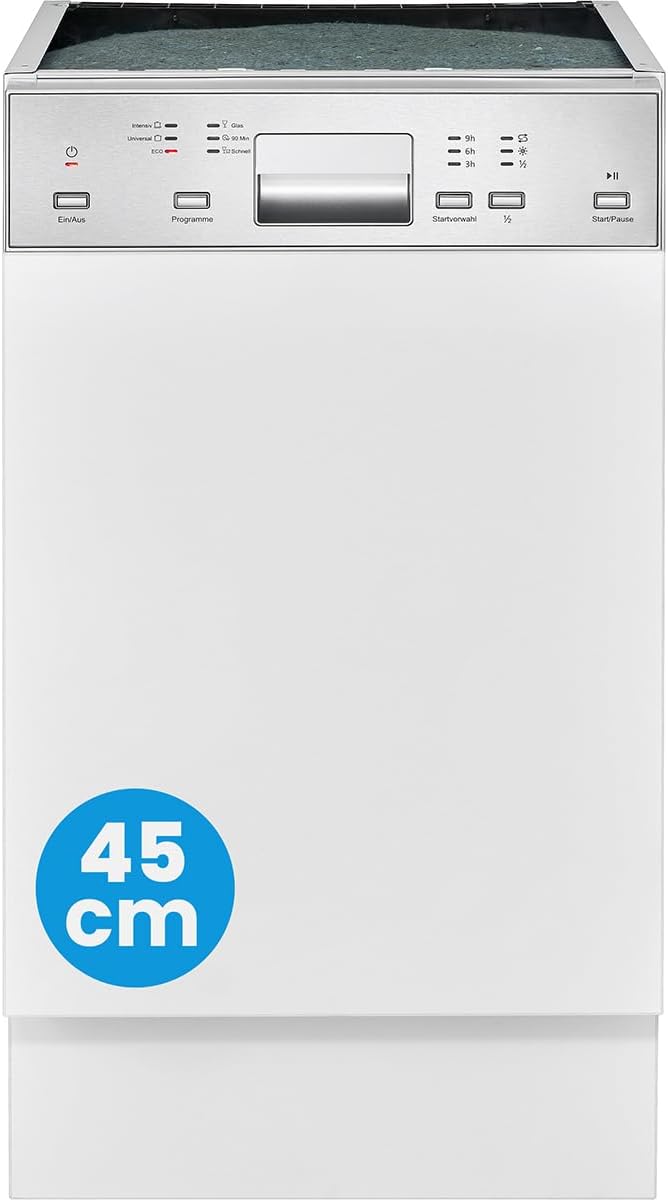 Bomann Geschirrspüler, 45 cm, Silber, teilintegriert