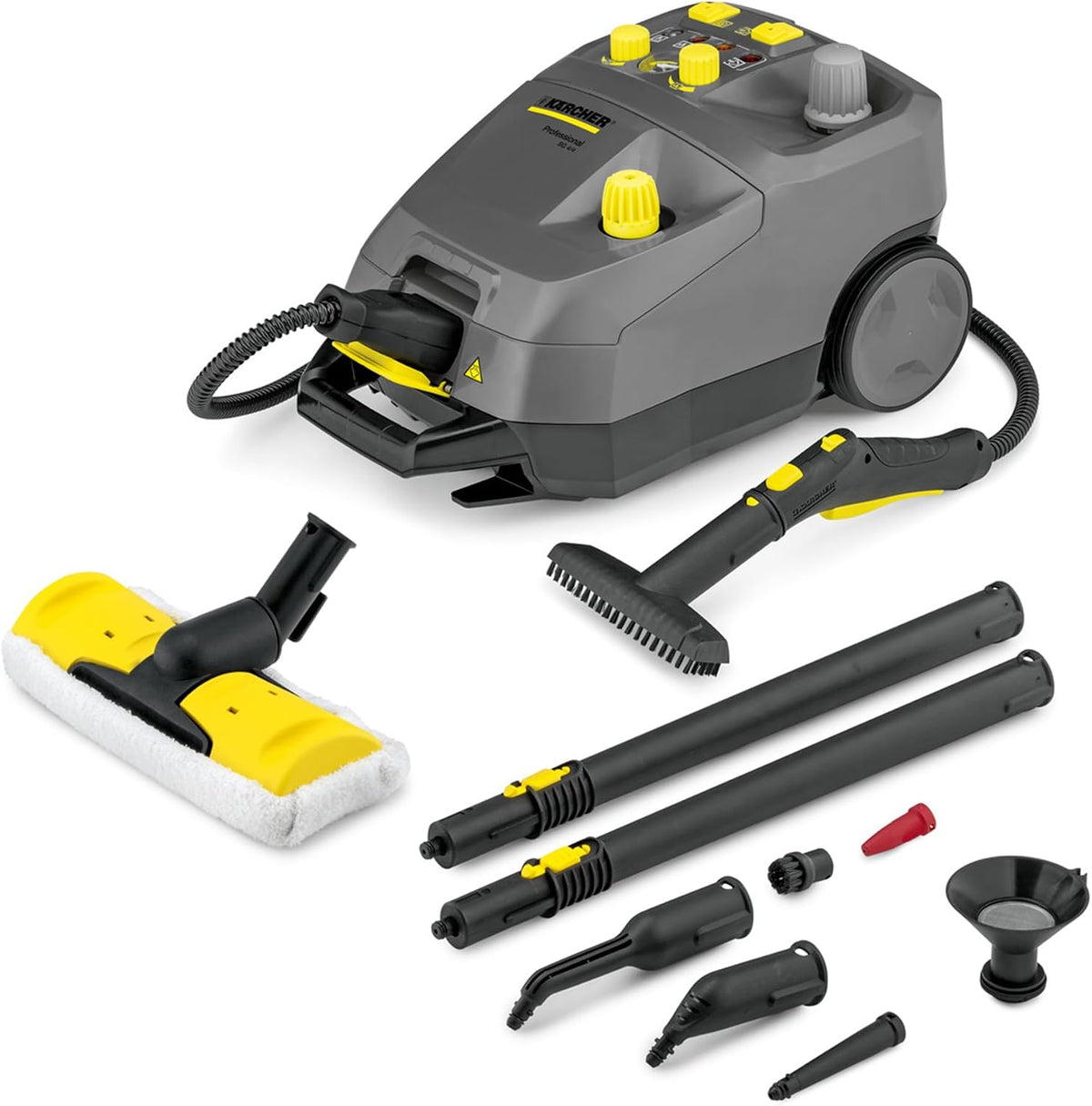 KÄRCHER Dampfreiniger, 4 bar, 2,4 l, 2,0 l, 2,0 m, Schwarz, SG 4/4, Dampfdruck:, Tank: Kesselinhalt + Tank, Handdüse mit Bürste
