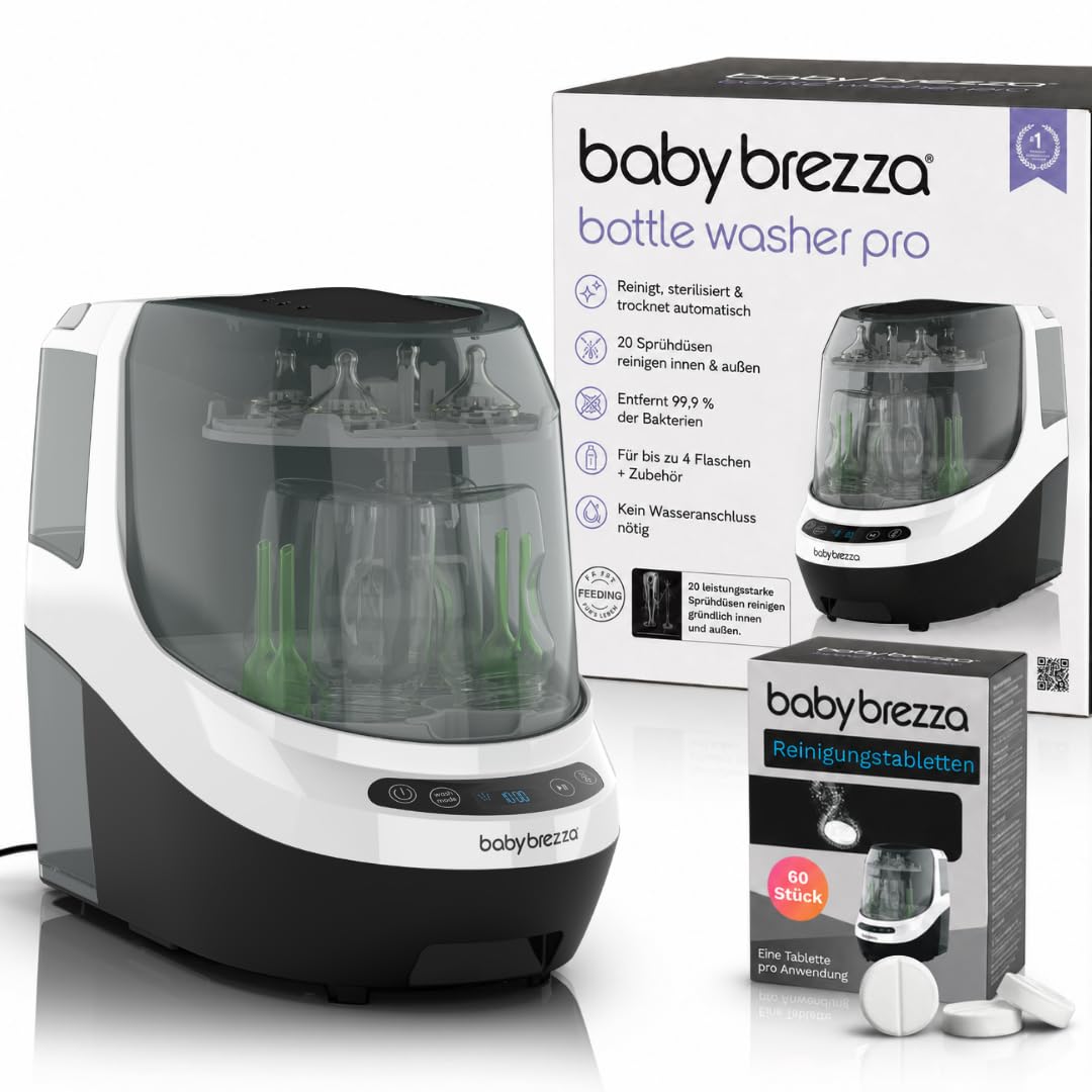 Baby Brezza Flaschenreiniger, Weiß, Bottle Washer Pro, Automatische Flaschenwaschmaschine für flaschen, Reinigt