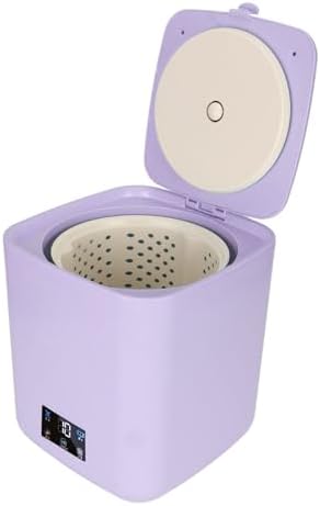 Fockety Waschmaschine, 7 l, 7 L, Lila, Tragbare Mini-, Große Kapazität Vollautomatisch Mit Wäscheschleuder, LCD-Touchscreen Für Kleine Unterwäsche