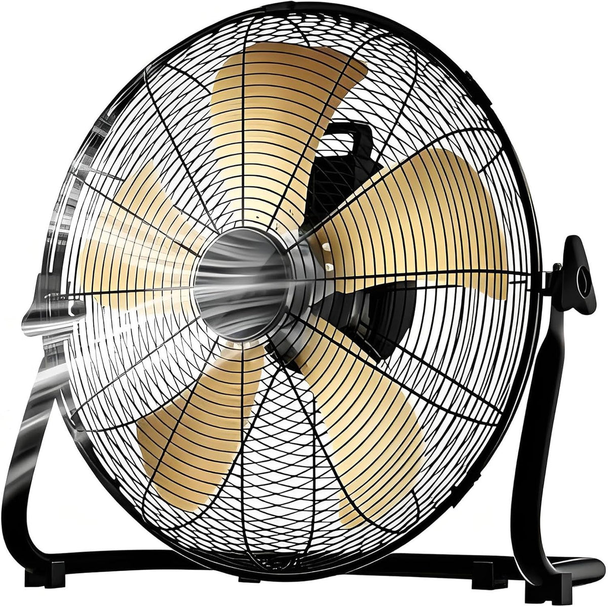 Robuster Ventilator, 30,5 cm, massiver Stahlrahmen mit Aluminiumklingen., Weiß
