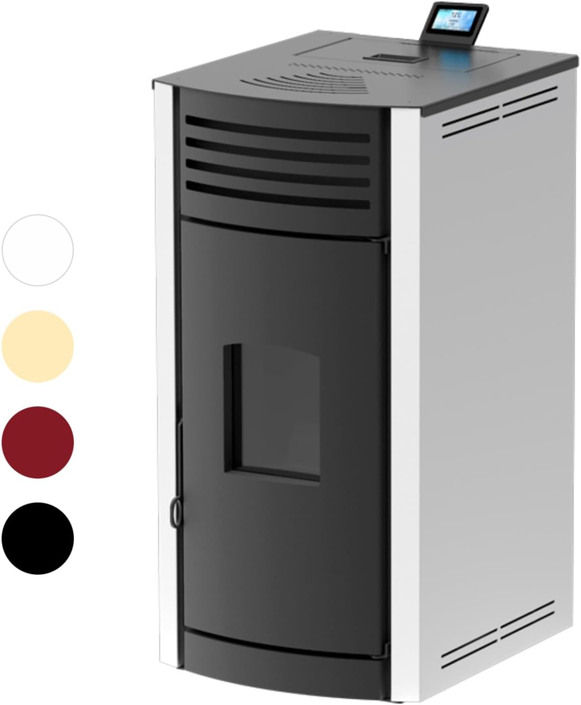 Environ Pelletheizungen, 12 KW, 15 KW, 18 KW, 24 KW, Schwarz, ROBIN WOOD- Enya Aqua Pelletofen Wassergeführt