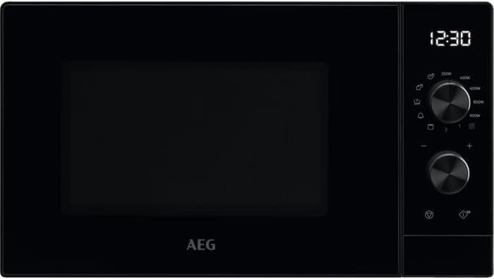 AEG Mikrowelle, 900 W, 25 L, Schwarz, MFB252DB freistehend mit Grillfunktion -, 7 Leistungsstufen, Invertertechnologie