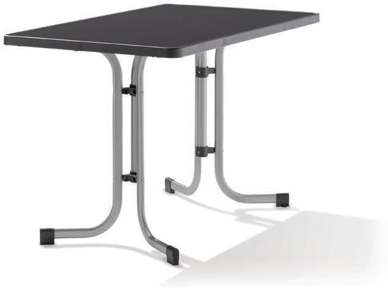 SIEGER Beistelltisch, 115 x 70 cm, anthrazit, 233/A Boulevard-Klapptisch mit mecalit-Pro-Platte, Stahlrohrgestell graphit