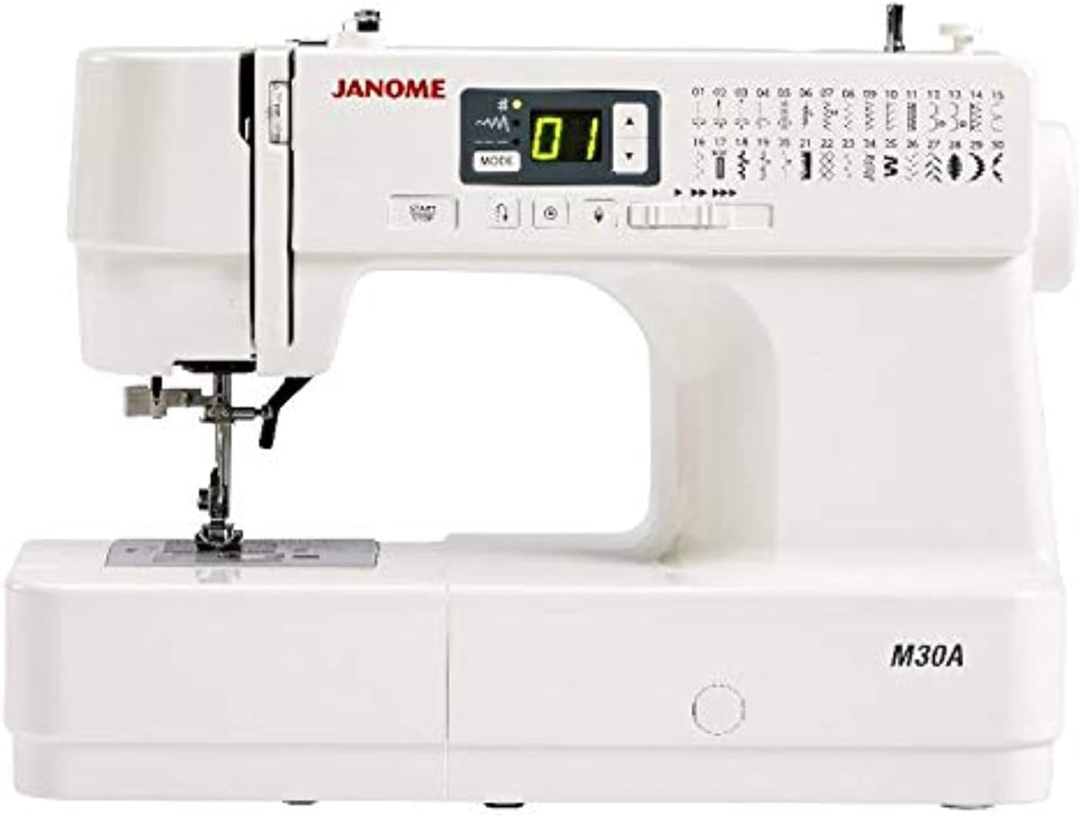 Janome Overlock-Nähmaschinen, Schwarz, M30A Computer Nähmaschine kompakt, funktional und leicht in der Bedienung