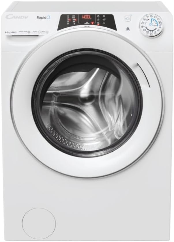 Süßigkeitenpinsel Waschtrockner, 5 kg, Weiß, Candy ROW4854DWMST/1-S 8+, Klasse D, 1400 Umdrehungen, Wechselrichter