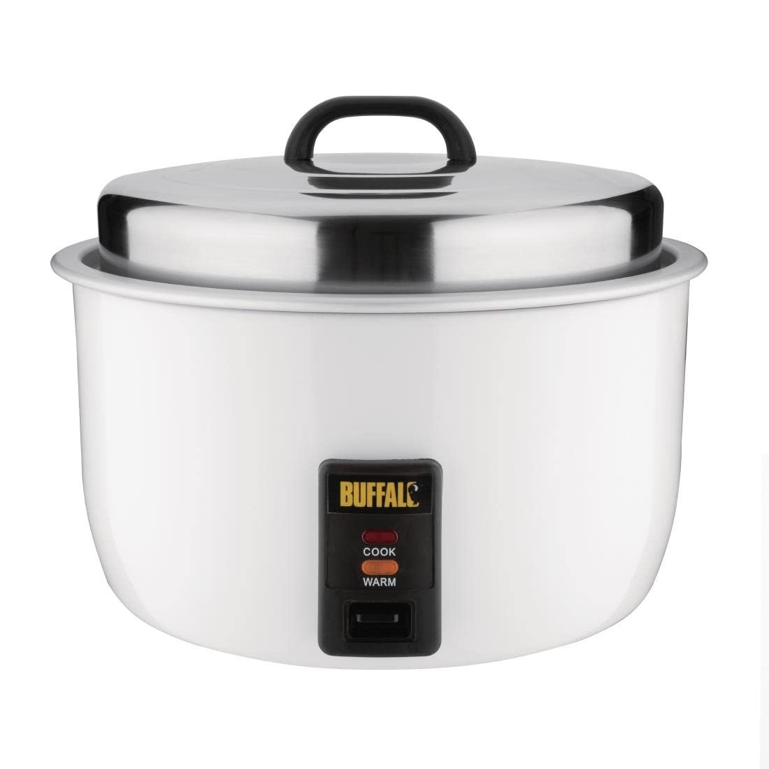 Buffalo Reiskocher, 23 Liter, 10 Liter, 2.95 kW, Weiß, Gewerblicher Hochleistungs- 10Ltr, Antihaft-Innentopf, Reiskapazität: gekocht / trocken
