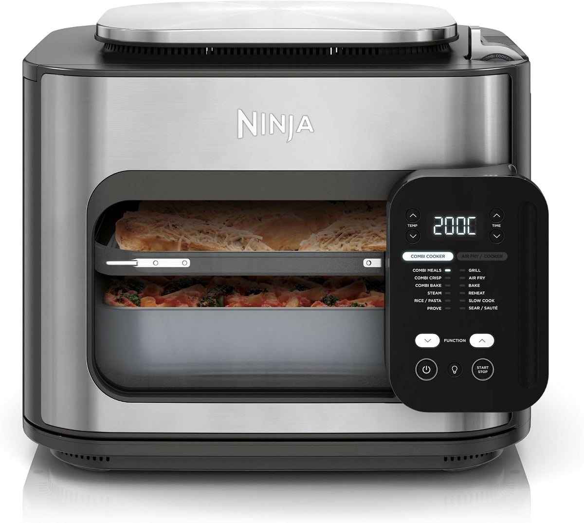 Ninja Heissluftfritteuse, Grau, Combi 12-in-1 Multikocher, Ofen & Heißluftfritteuse, SFP700EU