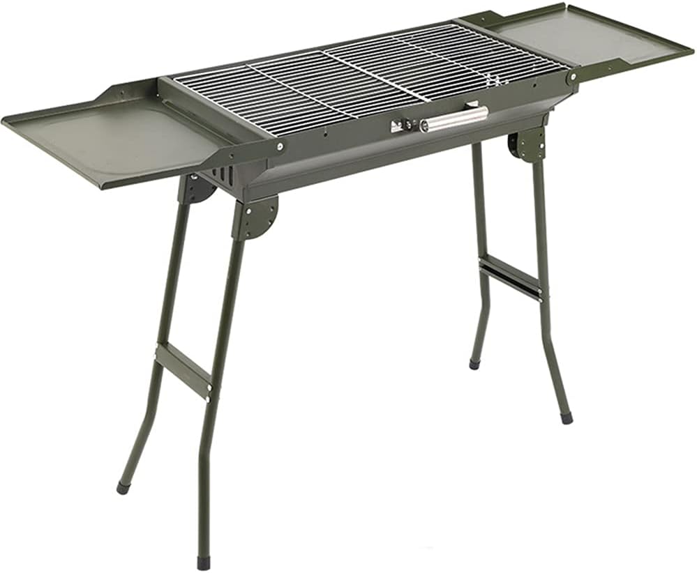 YXXHM- Holzkohlegrill, Silber, aus Edelstahl, zusammenklappbar, für Grill, Picknick, Camping