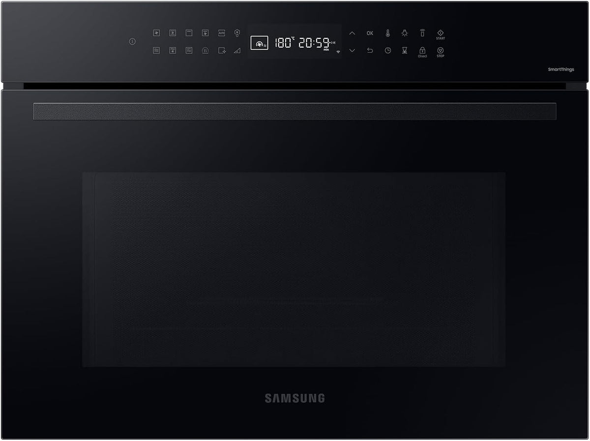 Samsung Mikrowelle, Schwarz/Silber, NQ5B4353FDK/U1 Kompakt-Backofen mit Schwarzes Glas