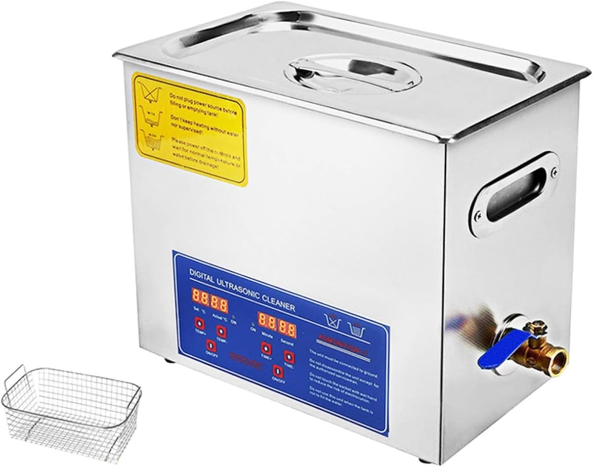 TRDEWR Waschmaschine, 30 L, Silber, 2/3/6/10/ Edelstahl Ultraschall Reiniger Industrielle