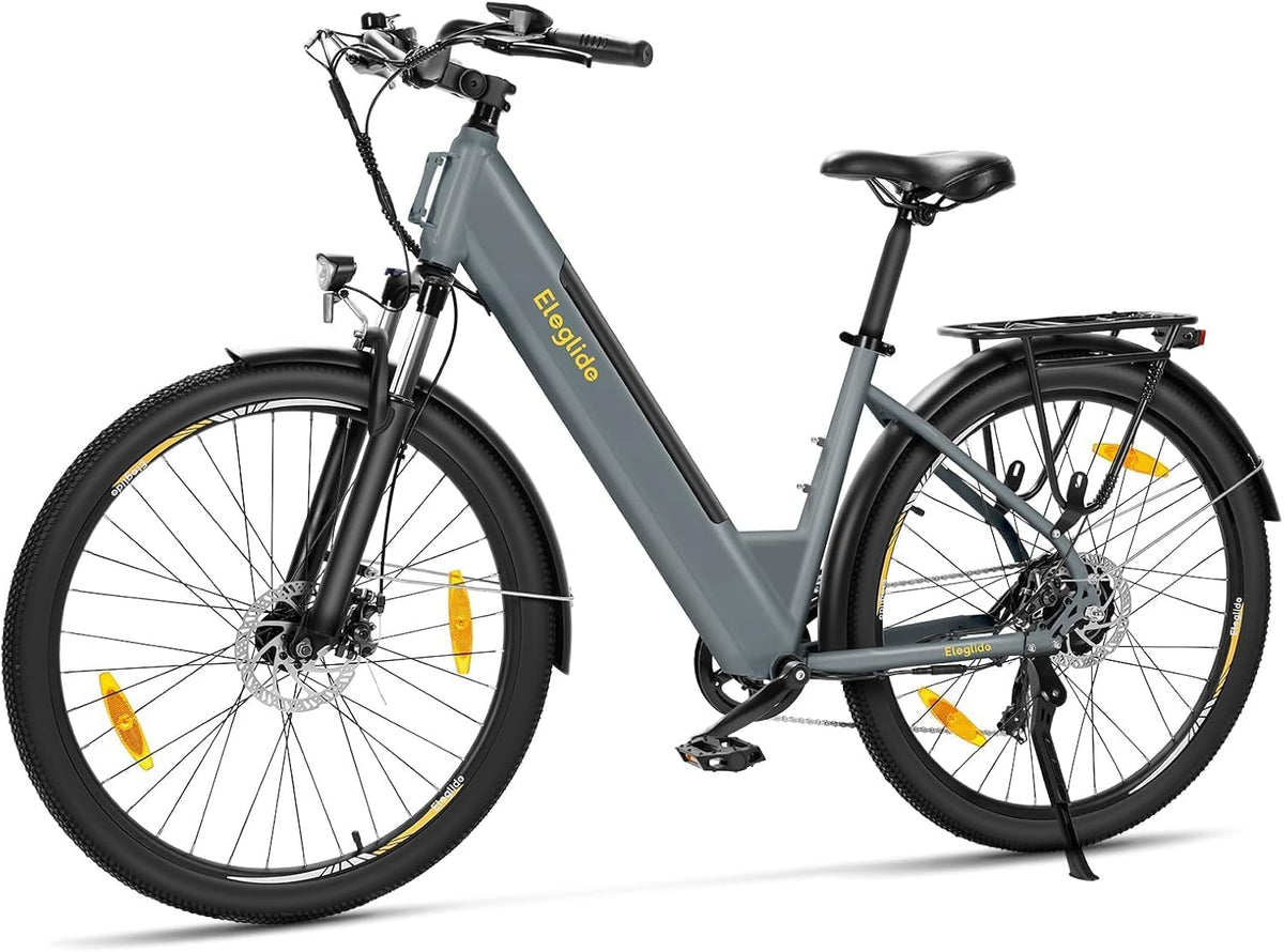 Eleglide E-Bike, 13 Ah, 250 W, 36 V, Schwarz, Trekking, T1 Step-Thru Elektrofahrrad 27.5'' Trekkingrad E-Citybike