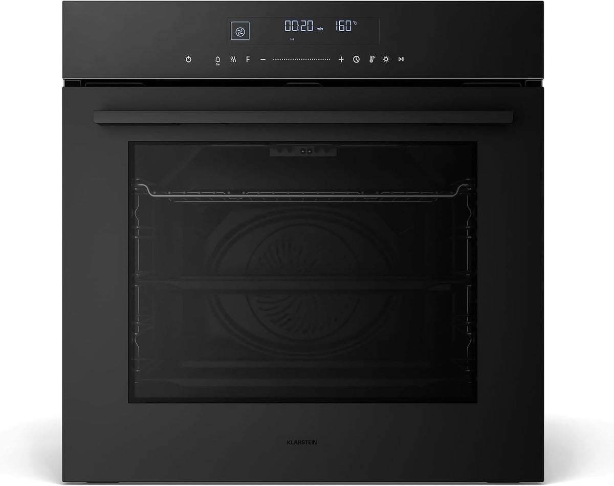 Klarstein Backofen, 60 cm, 74 L, Schwarz, Velaire Einbau -, 13 Funktionen, Energieeffizienz A+, Touch-Bedienung